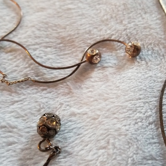 Vintage Disco Earrings & Choker/Dangle Necklace - Picture 6 of 7